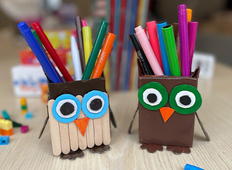 Ton pot à crayons hibou